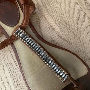 Frye Laurel Beaded T Sandals